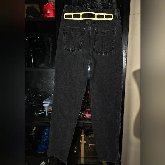 5 For $25✨Zara Womens Small 2 Black Denim Jeans High Waist Baggy Boyfriend Jeans - Picture 3 of 10